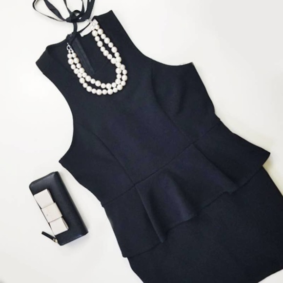 Lush Dresses & Skirts - Lush | Peplum Black dress size XL